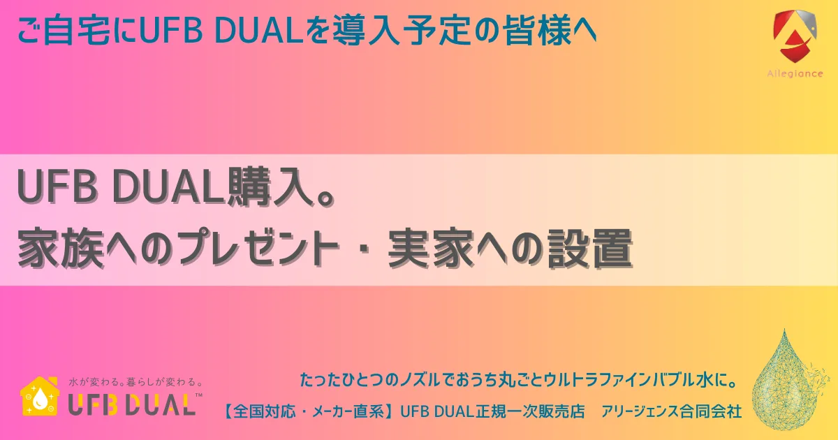 UFB DUAL購入。家族へのプレゼント・実家への設置