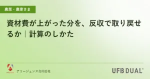 資材費が上がった分を、反収で取り戻せるか｜計算のしかた