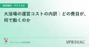 大浴場の運営コストの内訳｜どの費目が、何で動くのか