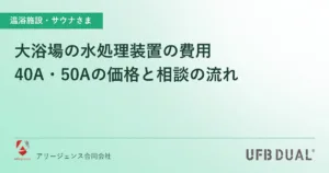 大浴場の水処理装置の費用｜40A・50Aの価格と相談の流れ